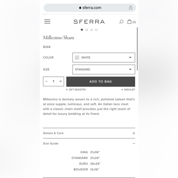 2 SFERRA STANDARD SHAMS BRAND NEW IN WHITE 21x26 - Picture 7 of 7